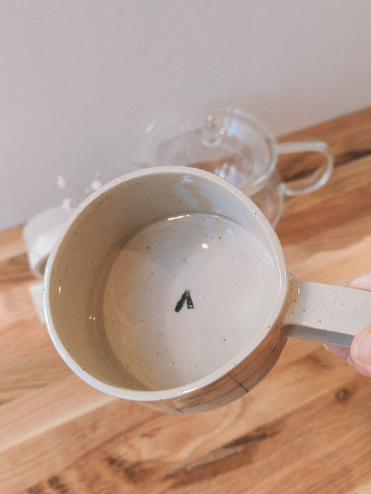 Keramik Tee Tasse - Grid