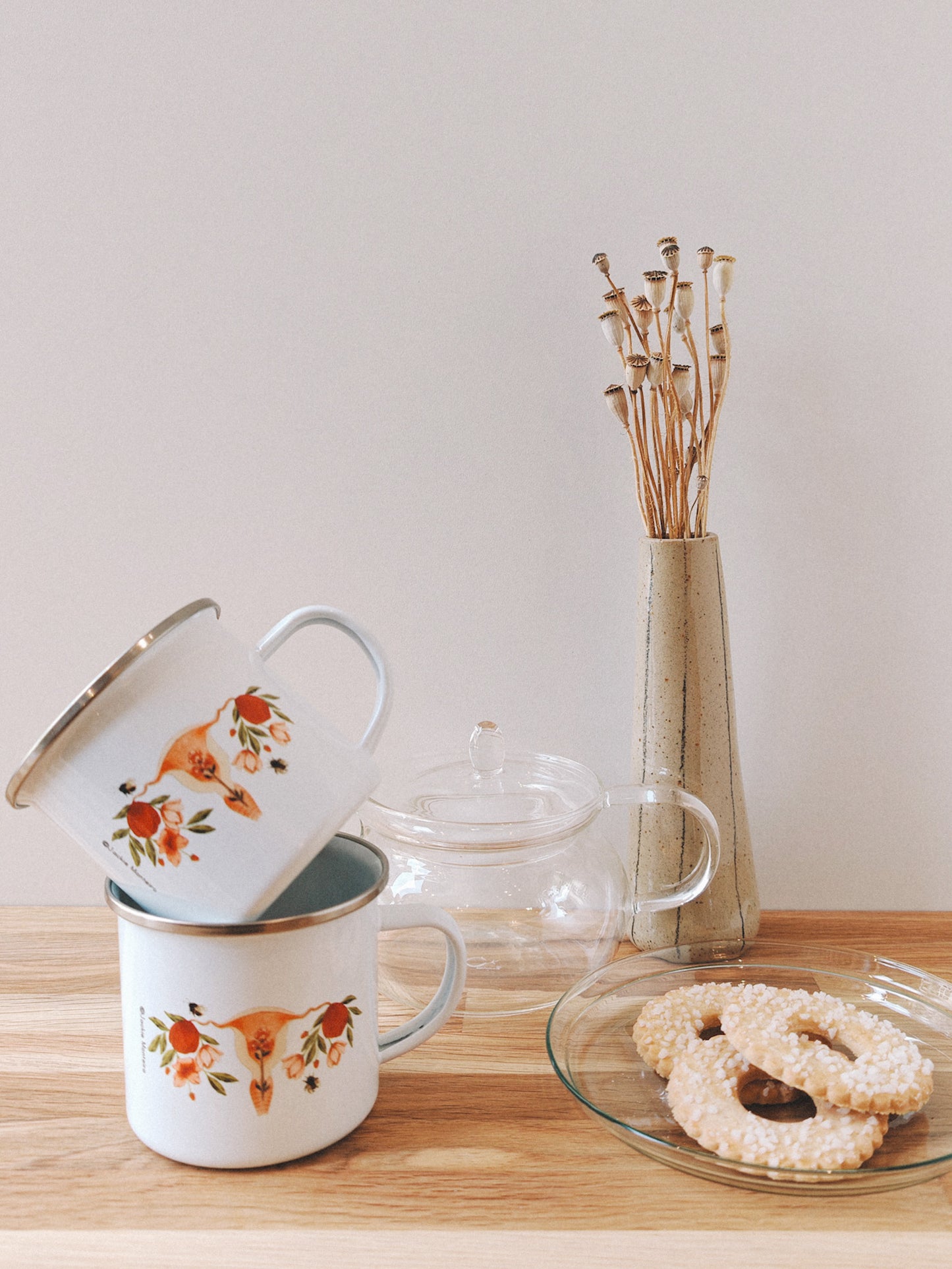 Tasse Emaille - Gebärmutter