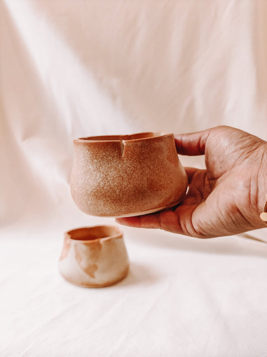 Keramik - Tulpenvase - Braun