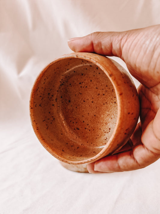 Keramik Tasse - Xilogravura - Blumen ohne Henkel