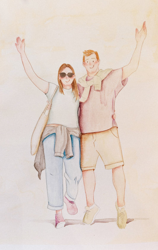 Personalisierte Aquarell-Illustration